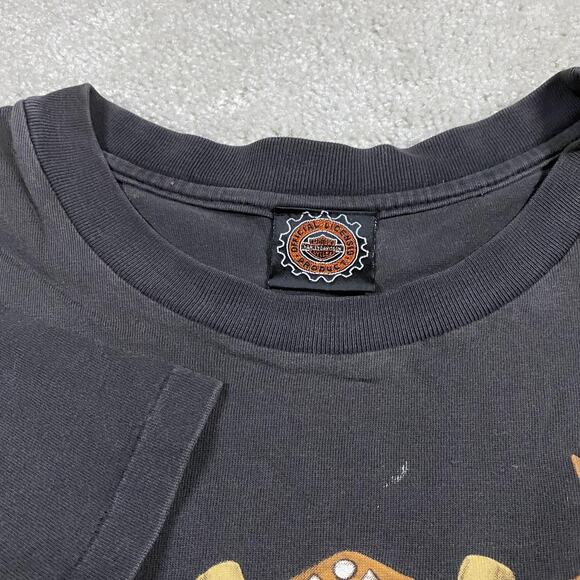 VTG Harley-Davidson Shirt Mens XL Australia Brisbane Morgan & Wacker 90s BIker - Picture 6 of 10